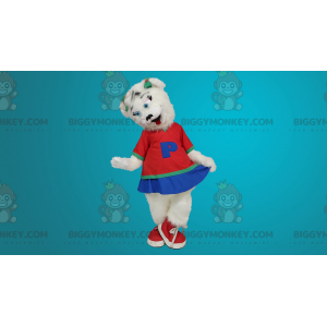 Disfraz de mascota de oso blanco BIGGYMONKEY™ disfrazado de