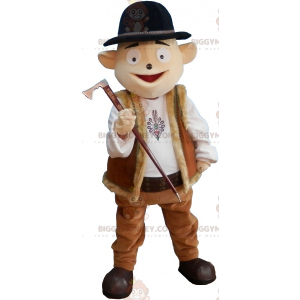 Traje de mascote BIGGYMONKEY™ Mountain Man com chapéu-coco –