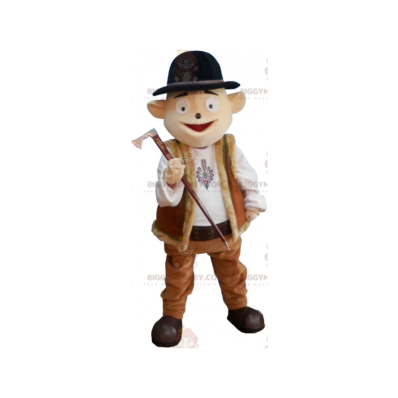 BIGGYMONKEY™-mascottekostuum Mountain Man-outfit met bolhoed - BIGGYMONKEY™-mascottekostuum Mountain Man-outfit met bolhoed -