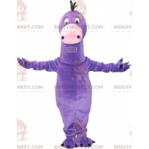 Costume de mascotte BIGGYMONKEY™ de drôle de dinosaure violet