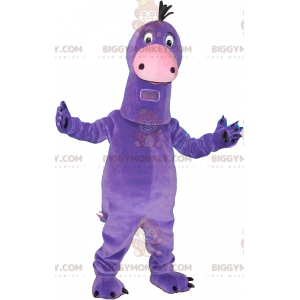 Costume de mascotte BIGGYMONKEY™ de drôle de dinosaure violet