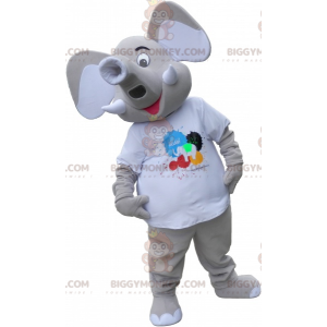 Ison harmaan norsun BIGGYMONKEY™ maskottiasu