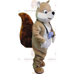 BIGGYMONKEY™ fettsvansad brun ekorrmaskotdräkt - BiggyMonkey