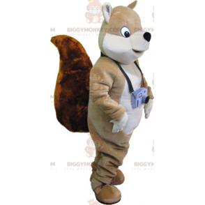 BIGGYMONKEY™ fettsvansad brun ekorrmaskotdräkt - BiggyMonkey