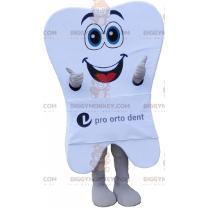 Giant White Tooth BIGGYMONKEY™ maskotdräkt med stort leende - Oklassificerade maskot - BIGGYMONKEY_06400 - BiggyMonkey.com