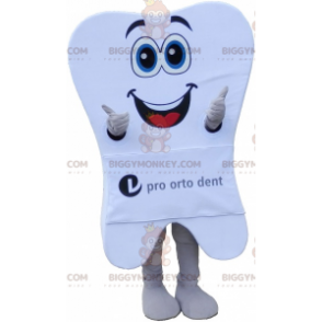 Giant White Tooth BIGGYMONKEY™ maskotdräkt med stort leende - Oklassificerade maskot - BIGGYMONKEY_06400 - BiggyMonkey.com
