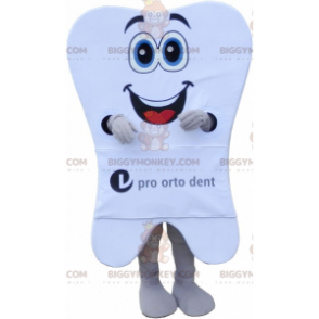 Giant White Tooth BIGGYMONKEY™ maskotdräkt med stort leende - Oklassificerade maskot - BIGGYMONKEY_06400 - BiggyMonkey.com