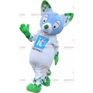Colorful Cat With Pointy Ears BIGGYMONKEY™ Mascot Costume -