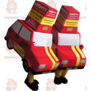 punaista ja keltaista auton maskottia BIGGYMONKEY™s - Luokittelemattomat maskotit - BIGGYMONKEY_06406 - BiggyMonkey.com