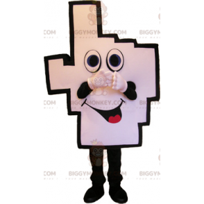 Giant Hand Finger Up Square Graphic BIGGYMONKEY™ Mascot Costume - Unclassified mascots - BIGGYMONKEY_06409 - BiggyMonkey.com