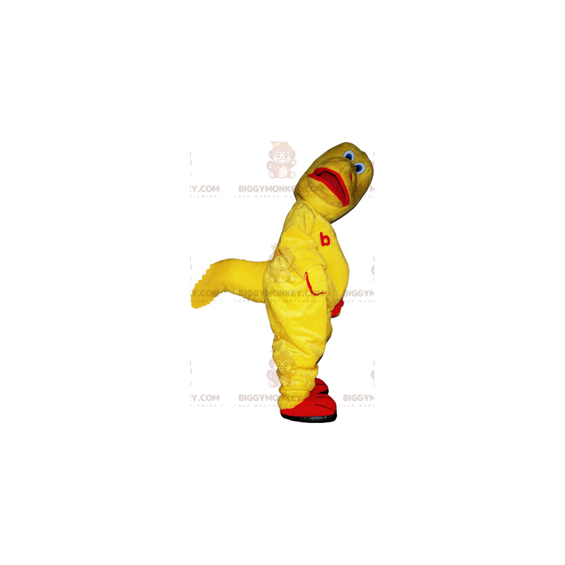 Zabawny kostium maskotki żółto-czerwony dinozaur stwór Zabawny kostium maskotki żółto-czerwony dinozaur stwór