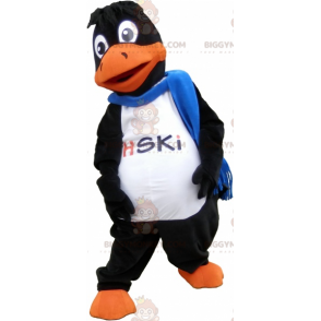 BIGGYMONKEY™ Costume da mascotte anatra gigante nera e