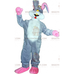 Γκρι και Λευκή Στολή μασκότ για Giant Bunny BIGGYMONKEY™ - Μασκότ κουνελιού - BIGGYMONKEY_06412 - BiggyMonkey.com