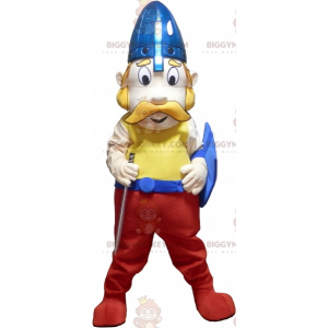 Mustachioed Viking BIGGYMONKEY™ Mascot Costume with Helmet and