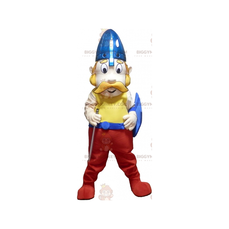 Mustachioed Viking BIGGYMONKEY™ Mascot Costume with Helmet and Mustachioed Viking BIGGYMONKEY™ Mascot Costume with Helmet and