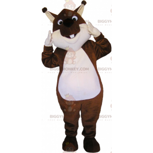 Bruine en witte eekhoorn BIGGYMONKEY™ mascottekostuum -