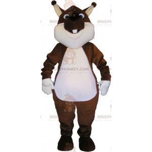 Bruine en witte eekhoorn BIGGYMONKEY™ mascottekostuum -