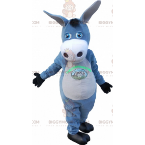 Grijze en witte ezel BIGGYMONKEY™ mascottekostuum. Muilezel