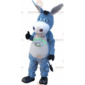 Disfraz de mascota burro gris y blanco BIGGYMONKEY™. Disfraz de