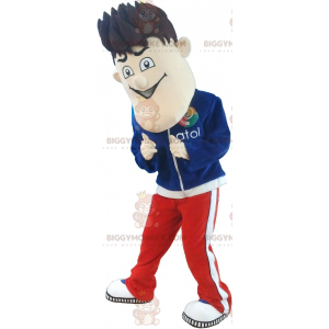 BIGGYMONKEY™ Youth Mascot Costume In Tracksuit With Hair Up -