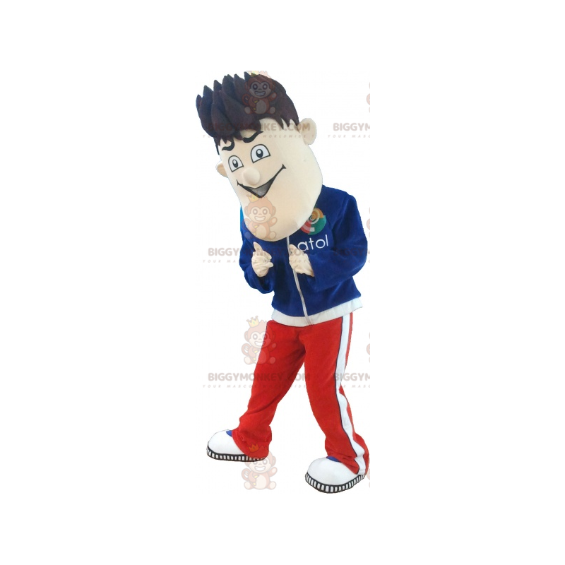 BIGGYMONKEY™ -nuorten maskottiasu verryttelyasussa ja hiukset BIGGYMONKEY™ -nuorten maskottiasu verryttelyasussa ja hiukset