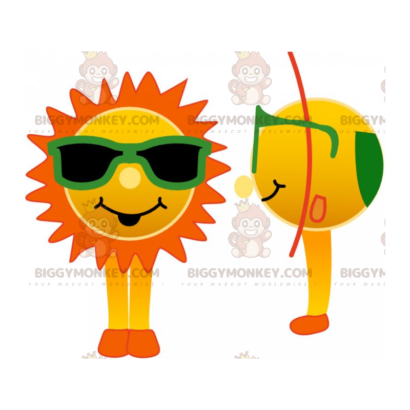 Disfraz de mascota Sun BIGGYMONKEY™ con gafas Tamaño L (175-180 CM)
