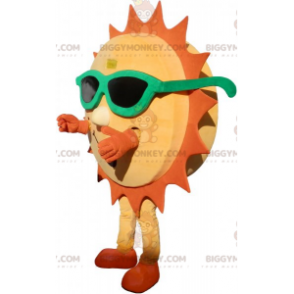 Sun BIGGYMONKEY™-mascottekostuum met groene bril -