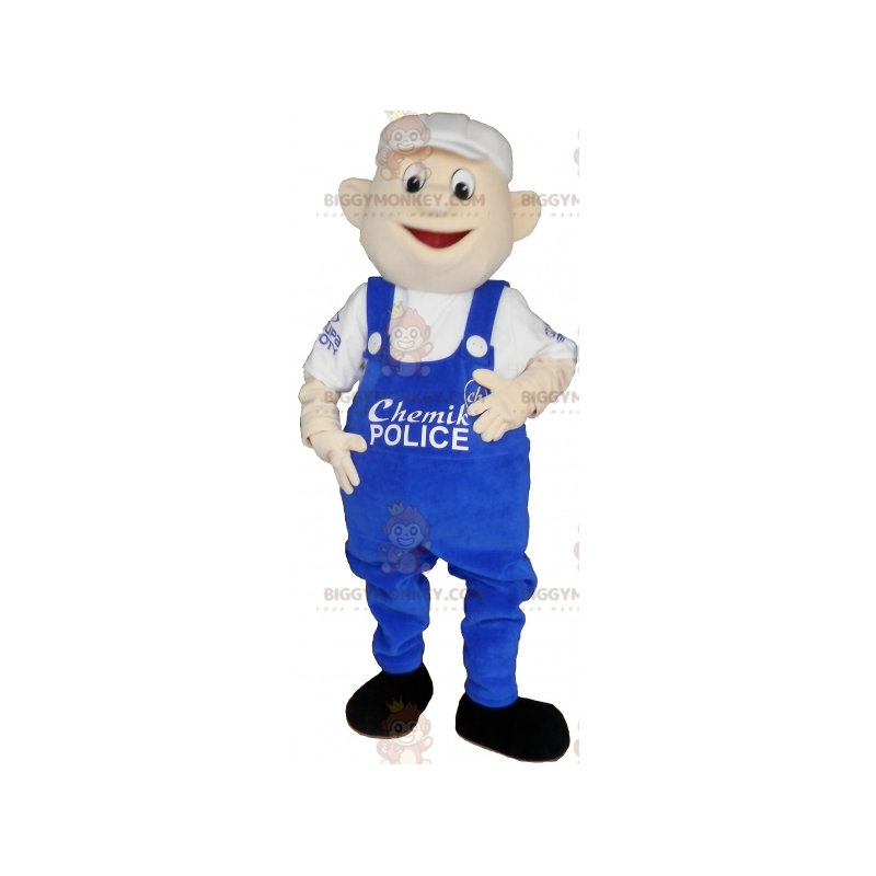 BIGGYMONKEY™ Costume da mascotte di pupazzo di neve in tuta blu BIGGYMONKEY™ Costume da mascotte di pupazzo di neve in tuta blu
