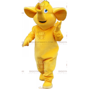 Big All Yellow Elephant BIGGYMONKEY™ Mascot Costume -