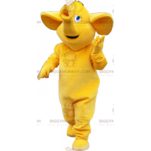 Big All Yellow Elephant BIGGYMONKEY™ maskottiasu - Elefantti-maskotit - BIGGYMONKEY_06431 - BiggyMonkey.com