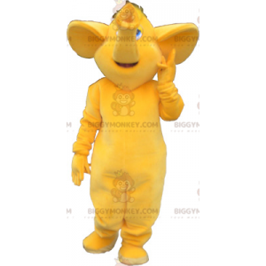 Stor helgul elefant BIGGYMONKEY™ maskotkostyme