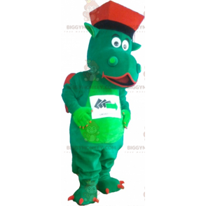 Kostým maskota zeleného a červeného draka BIGGYMONKEY™ s