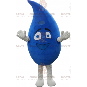 Χαμογελαστή στολή μασκότ BIGGYMONKEY™ Giant Blue Water Drop - Μη ταξινομημένες μασκότ - BIGGYMONKEY_06436 - BiggyMonkey.com