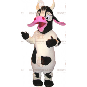 Στολή μασκότ BIGGYMONKEY™ Big White Black & Pink Cow - Μασκότ αγελάδων - BIGGYMONKEY_06438 - BiggyMonkey.com
