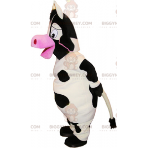 Kostým maskota BIGGYMONKEY™ velké bílé, černé a růžové krávy