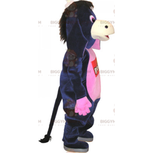 Super divertente costume mascotte asino nero e rosa
