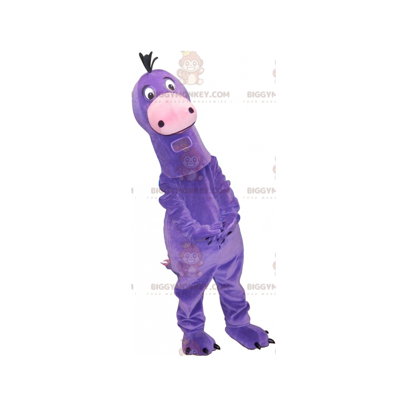 Heel schattig BIGGYMONKEY™-mascottekostuum met grote paarse