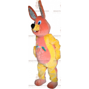 Kostým BIGGYMONKEY™ Maskot Plyšový zajíček se strakatýma ušima