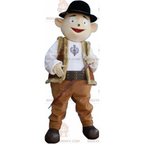 Στολή μασκότ BIGGYMONKEY™ Snowman με στολή Shepherd με καπέλο