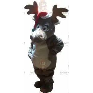 Kerstrendier BIGGYMONKEY™ mascottekostuum met hoed -