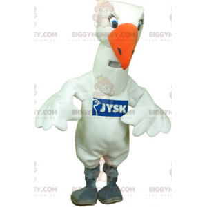 Στολή μασκότ BIGGYMONKEY™ Big White Bird White Seagull - Μασκότ πουλιών - BIGGYMONKEY_06447 - BiggyMonkey.com