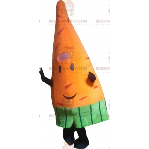 Orange Giant Carrot BIGGYMONKEY™ Mascot Costume. Vegetable
