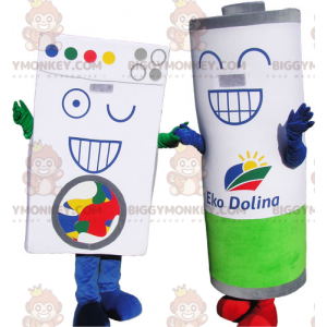 Duo de mascottes BIGGYMONKEY™ 1 brique en carton type lessive