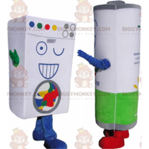 Duo de mascottes BIGGYMONKEY™ 1 brique en carton type lessive