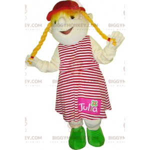 Little Blonde Girl BIGGYMONKEY™ Mascot Costume. Kid's