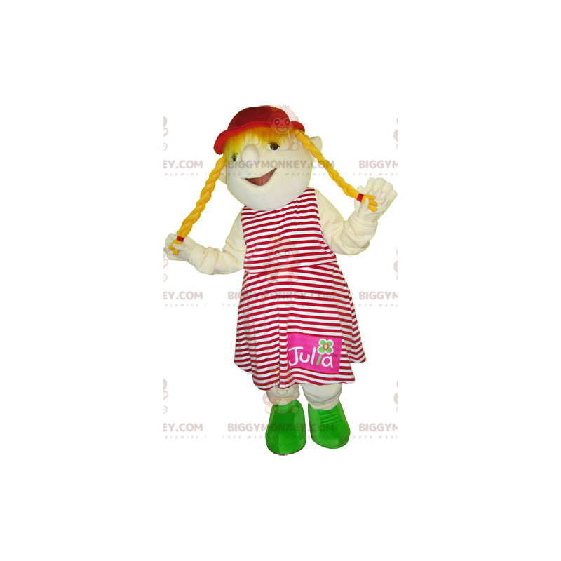 Little Blonde Girl BIGGYMONKEY™ Mascot Costume. Kid's