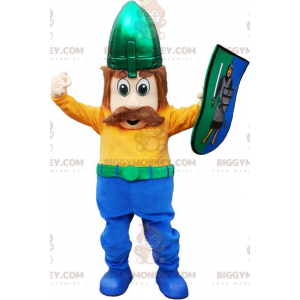 Disfraz de mascota vikingo con bigote BIGGYMONKEY™ con casco y