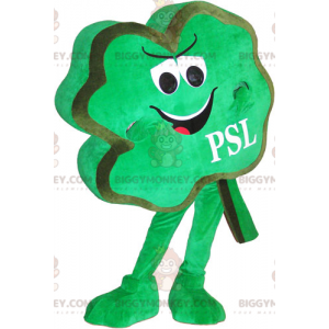 Playful Green Four Leaf Clover BIGGYMONKEY™ Mascot Costume -