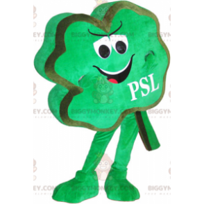 Playful Green Four Leaf Clover BIGGYMONKEY™ Mascot Costume –