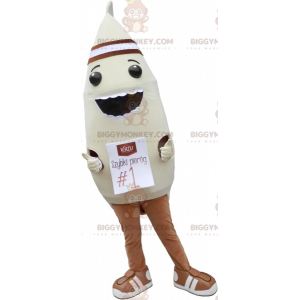 BIGGYMONKEY™ Mascottekostuum Steamer Dumpling Beige en Bruin - Niet-geclassificeerde mascottes - BiggyMonkey.com